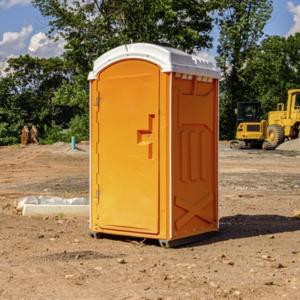 how often are the portable restrooms cleaned and serviced during a rental period in South Hill VA